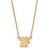 LogoArt University of Kentucky Necklace - Sterling Silver Gold-Tone U-K Wildcat Small Pendant 18 Inch