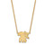 LogoArt University of Kentucky Necklace - Sterling Silver Gold-Tone U-K Wildcat Large Pendant 18 Inch