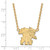LogoArt University of Kentucky Necklace - Sterling Silver Gold-Tone U-K Wildcat Large Pendant 18 Inch - View 2