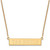 LogoArt University of North Carolina Necklace - Sterling Silver Gold-Tone Tar Heels Small Bar 18 Inch