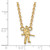 LogoArt West Virginia University Necklace - Sterling Silver Gold-Tone Mountaineer Large Pendant 18 Inch - View 3