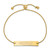 LogoArt University of Michigan Bracelet - Sterling Silver Gold-Tone The Small Bar Adjustable 9 Inch - View 2