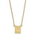 LogoArt University of Mississippi Necklace - Sterling Silver Gold-Tone The Grove at Ole Miss Small Pendant 18 Inch