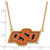 LogoArt Oklahoma State University Necklace - Sterling Silver Gold-Tone O-S-U Large Enameled Pendant 18 Inch - View 3