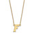 LogoArt University of Florida Necklace - Sterling Silver Gold-Tone Letter F Small Pendant 18 Inch