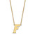 LogoArt University of Florida Necklace - Sterling Silver Gold-Tone Letter F Large Pendant 18 Inch