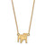 LogoArt University of Georgia Necklace - Sterling Silver Gold-Tone Bulldog Small Pendant 18 Inch, 12 mm Wide