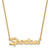 LogoArt Michigan State University Necklace - Sterling Silver Gold-Tone Spartans Script Medium Pendant 18 Inch