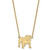 LogoArt University of Georgia Necklace - Sterling Silver Gold-Tone Bulldog Large Pendant 18 Inch, 18 mm Wide
