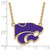 LogoArt Kansas State University Necklace - Sterling Silver Gold-Tone Wildcat Large Enameled Pendant 18 Inch - View 3