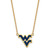 LogoArt West Virginia University Necklace - Sterling Silver Gold-Tone W-V Large Enameled Pendant 18 Inch - View 2