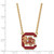 LogoArt University of South Carolina Necklace - Sterling Silver Gold-Tone Large Enameled Pendant 18 Inch - View 2