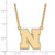 LogoArt University of Nebraska Necklace - Sterling Silver Gold-Tone Letter N Large Pendant 18 Inch - View 2