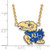 LogoArt University of Kansas Necklace - Sterling Silver Gold-Tone Jayhawk Large Enameled Pendant 18 Inch - View 2