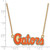 LogoArt University of Florida Necklace - Sterling Silver Gold-Tone Gators Script Small Enameled Pendant 18 Inch - View 2
