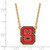 LogoArt North Carolina State University Necklace - Sterling Silver Gold-Tone N-C-S Large Enameled Pendant 18 Inch - View 2
