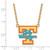 LogoArt University of Tennessee Necklace - Sterling Silver Gold-Tone Lady Volunteers Large Enameled Pendant 18 Inch - View 2