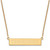 LogoArt University of Tennessee Necklace - Sterling Silver Gold-Tone Small Bar 18 Inch