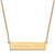 LogoArt Virginia Tech Necklace - Sterling Silver Gold-Tone Small Bar 18 Inch