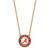 LogoArt University of Alabama Necklace - Sterling Silver Gold-Tone Crimson Tide Large Enameled Pendant 18 Inch