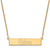 LogoArt University of Florida Necklace - Sterling Silver Gold-Tone Gators Script Small Bar 18 Inch