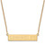 LogoArt Florida State University Necklace - Sterling Silver Gold-Tone Seminoles Small Bar 18 Inch