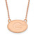 LogoArt University of Georgia Pendant - Sterling Silver Rose Gold-Plated Small Pendan