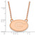 LogoArt University of Georgia Pendant - Sterling Silver Rose Gold-Plated Small Pendan - View 2