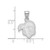 LogoArt Seton Hall University Pendant - Sterling Silver Rhodium-Plated Pirate Small - View 2