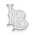 LogoArt California State University Long Beach Lapel Pin - Sterling Silver Rhodium-Plated L-B