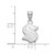 Sterling Silver Rhodium-Plated NHL LogoArt Seattle Kraken Small Pendant - View 2