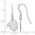 LogoArt Seton Hall University French Wire Earrings - Sterling Silver Rhodium-Plated Pirate Small Dangle Wire, 32 mm - View 2