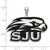LogoArt St Joseph'S University Pendant - Sterling Silver Rhodium-Plated Hawks Extra Large Enameled - View 2