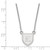 LogoArt East Tennessee State University Necklace - Sterling Silver Rhodium-Plated Letter E Shield Small Pendant 18 Inch - View 2