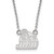 LogoArt James Madison University Necklace - Sterling Silver Rhodium-Plated Small Pendant 18 Inch
