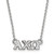 LogoArt Alpha Chi Omega Necklace - Sterling Silver Rhodium-Plated Sorority Greek Letters Extra Small Pendant 18 Inch