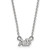 LogoArt Alpha Phi Necklace - Sterling Silver Rhodium-Plated Sorority Greek Letters Extra Small Pendant 18 Inch