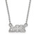 LogoArt Delta Phi Epsilon Necklace - Sterling Silver Rhodium-Plated Sorority Greek Letters Extra Small Pendant 18 Inch
