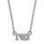 LogoArt Gamma Phi Beta Necklace - Sterling Silver Rhodium-Plated Sorority Greek Letters Extra Small Pendant 18 Inch