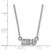 LogoArt Pi Beta Phi Necklace - Sterling Silver Rhodium-Plated Sorority Greek Letters Extra Small Pendant 18 Inch - View 2