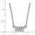 LogoArt Sigma Delta Tau Necklace - Sterling Silver Rhodium-Plated Sorority Greek Letters Extra Small Pendant 18 Inch - View 2