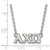 LogoArt Alpha Chi Omega Necklace - Sterling Silver Rhodium-Plated Sorority Greek Letters Small Pendant 18 Inch - View 2