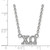 LogoArt Chi Omega Necklace - Sterling Silver Rhodium-Plated Sorority Greek Letters Medium Pendant 18 Inch - View 2