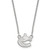 LogoArt Vancouver Canucks Necklace - Sterling Silver Rhodium-Plated Small Pendant 18 Inch