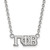 LogoArt Gamma Phi Beta Necklace - Sterling Silver Rhodium-Plated Sorority Greek Letters Small Pendant 18 Inch