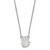 LogoArt James Madison University Necklace - Sterling Silver Rhodium-Plated Duke Dog Small Pendant 18 Inch