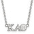 LogoArt Kappa Alpha Theta Necklace - Sterling Silver Rhodium-Plated Sorority Greek Letters Medium Pendant 18 Inch