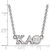 LogoArt Kappa Alpha Theta Necklace - Sterling Silver Rhodium-Plated Sorority Greek Letters Medium Pendant 18 Inch - View 2