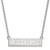 LogoArt Lehigh University Necklace - Sterling Silver Rhodium-Plated Large Bar Pendant 18 Inch