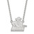 LogoArt New Mexico State University Necklace - Sterling Silver Rhodium-Plated Aggies Large Pendant 18 Inch